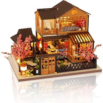 Cuteefun Japanese Izakaya Miniature Dollhouse Kit with LED Light