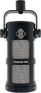 Sontronics PODCAST PRO Black dynamic microphone for podcast, broadcast, streaming & video conference