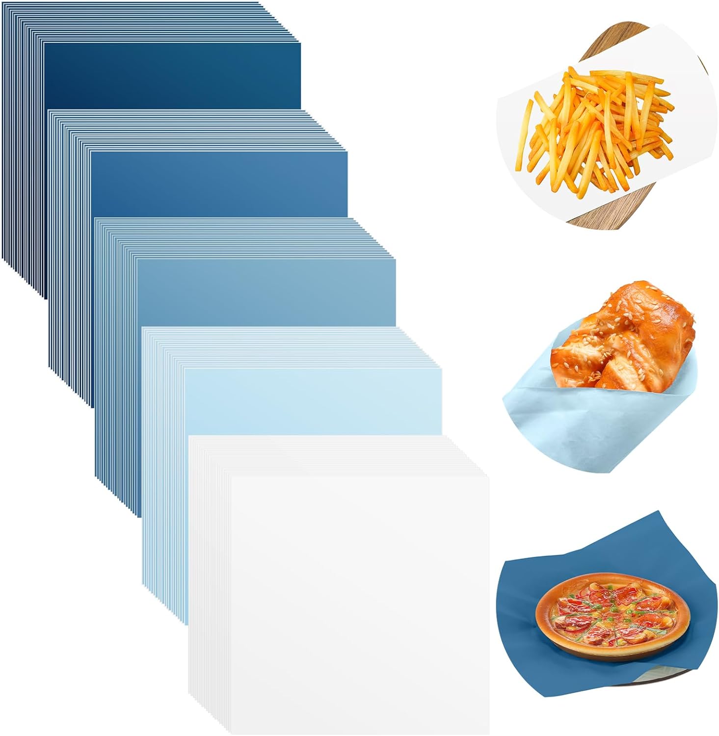 Havawish 400 Sheets Wax Paper 12x12 Inch Dry Waxed Deli Paper for Wrapping Greaseproof Sandwich Wrap Food Basket Parchment Papers for Picnic Bakery Kitchen Party Supplies(Cute Color,Flower)