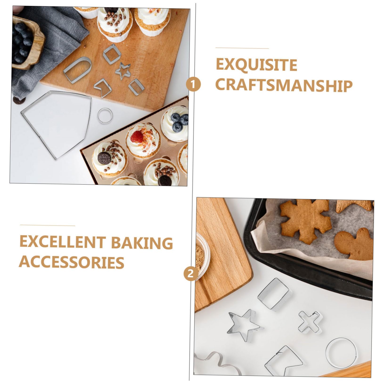 Emporte-pièces 3d en Acier Inoxydable 1 Set pour Biscuits de Noël Baking Décors Festifs