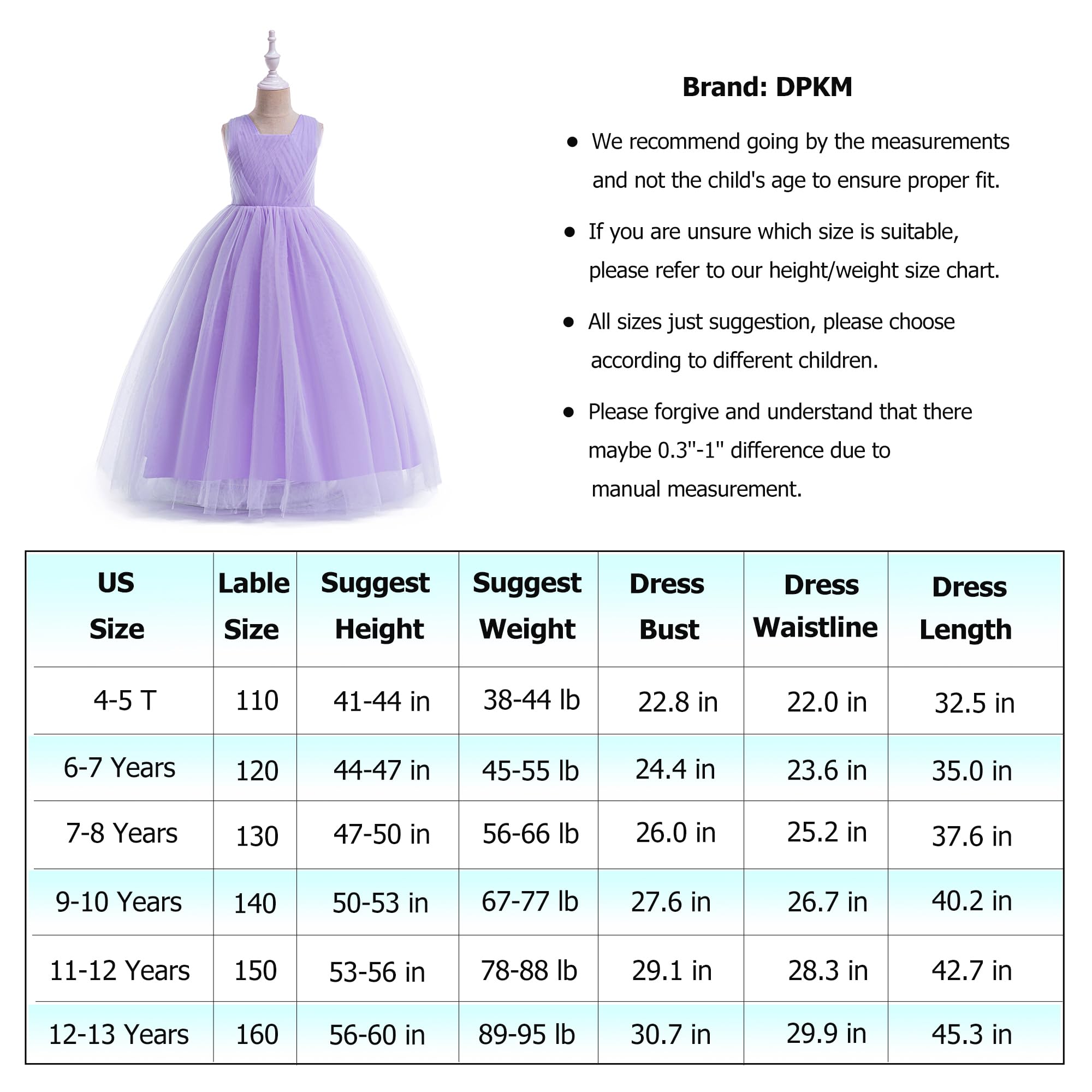 Vestido de novia formal para niñas con flores, para fiesta de tul, dama de honor, desfile, princesa, cumpleaños, baile de graduación