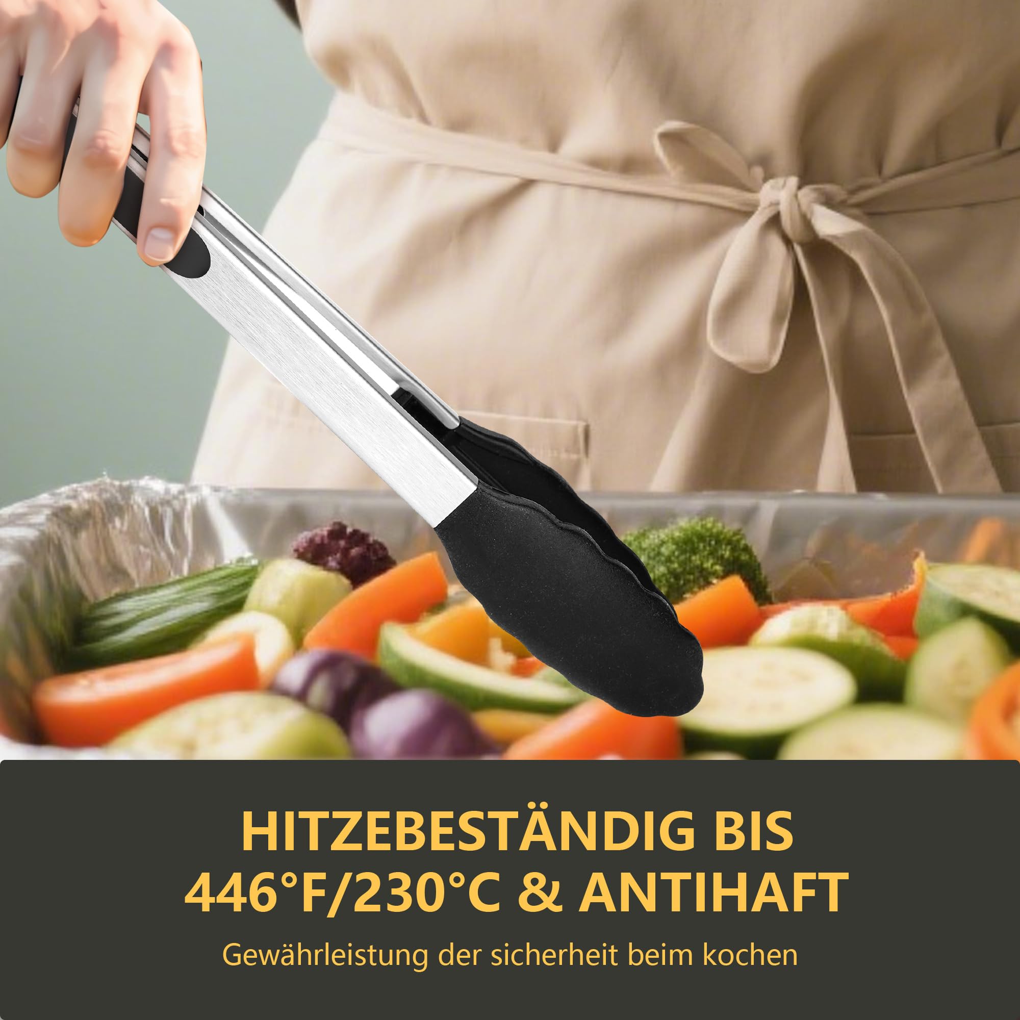Eendenbek grilltang - hittebestendige siliconen tang - antislip handvat - grillgereedschap - voor het grijpen, frituren, serveren van salade