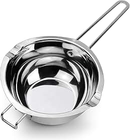 Panela de derretimento de aço inoxidável de 1000 ml para fazer chocolate, velas e doces (1000 ml)