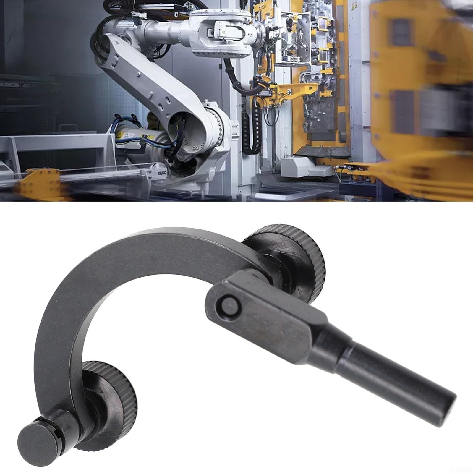 Dial Indicator Holder, 8mm Steel Half-round Combination Test Dial Indicator Support Stand Digital Gauge Extension Rods