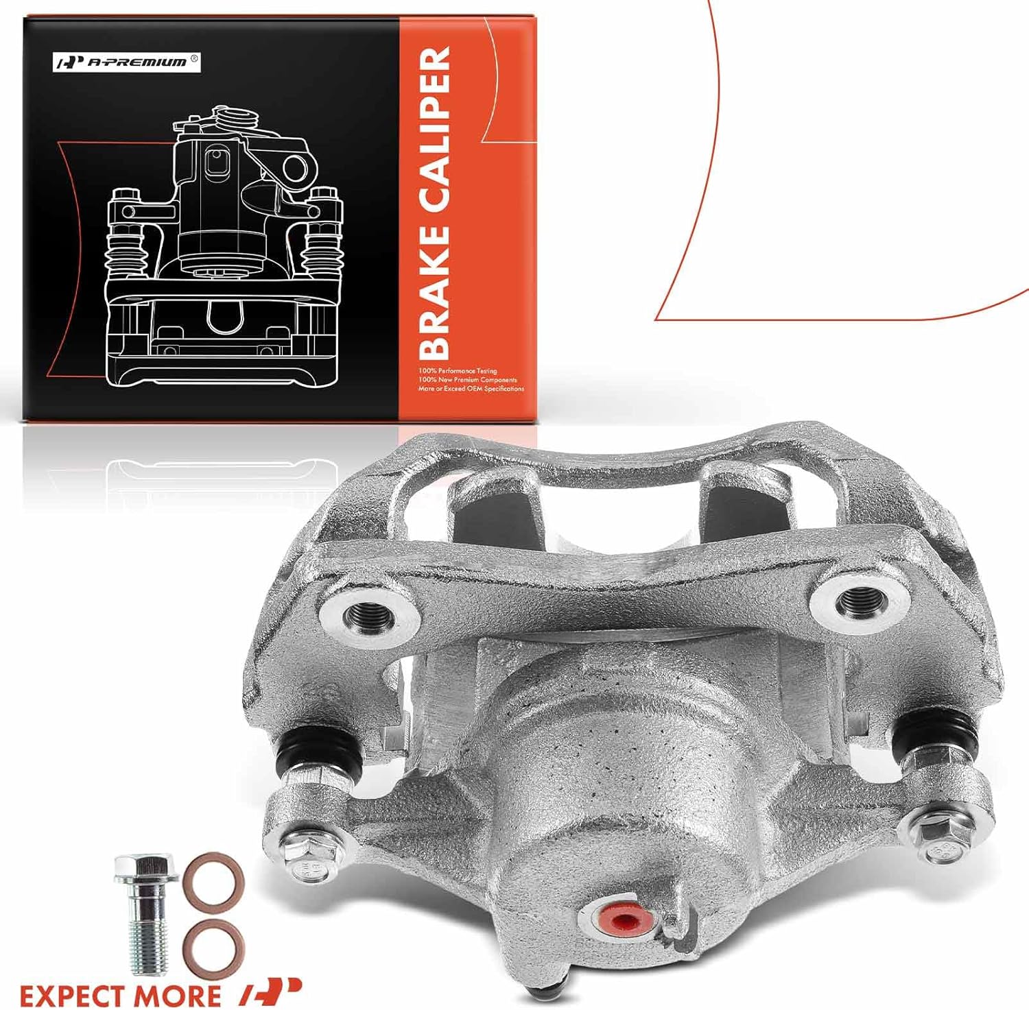 A-Premium Disc Brake Caliper Assembly with Bracket Compatible with Select Hyundai and Kia Models - Tucson 2010-2012, For Sportage 2011, FWD - Front Right Passenger Side