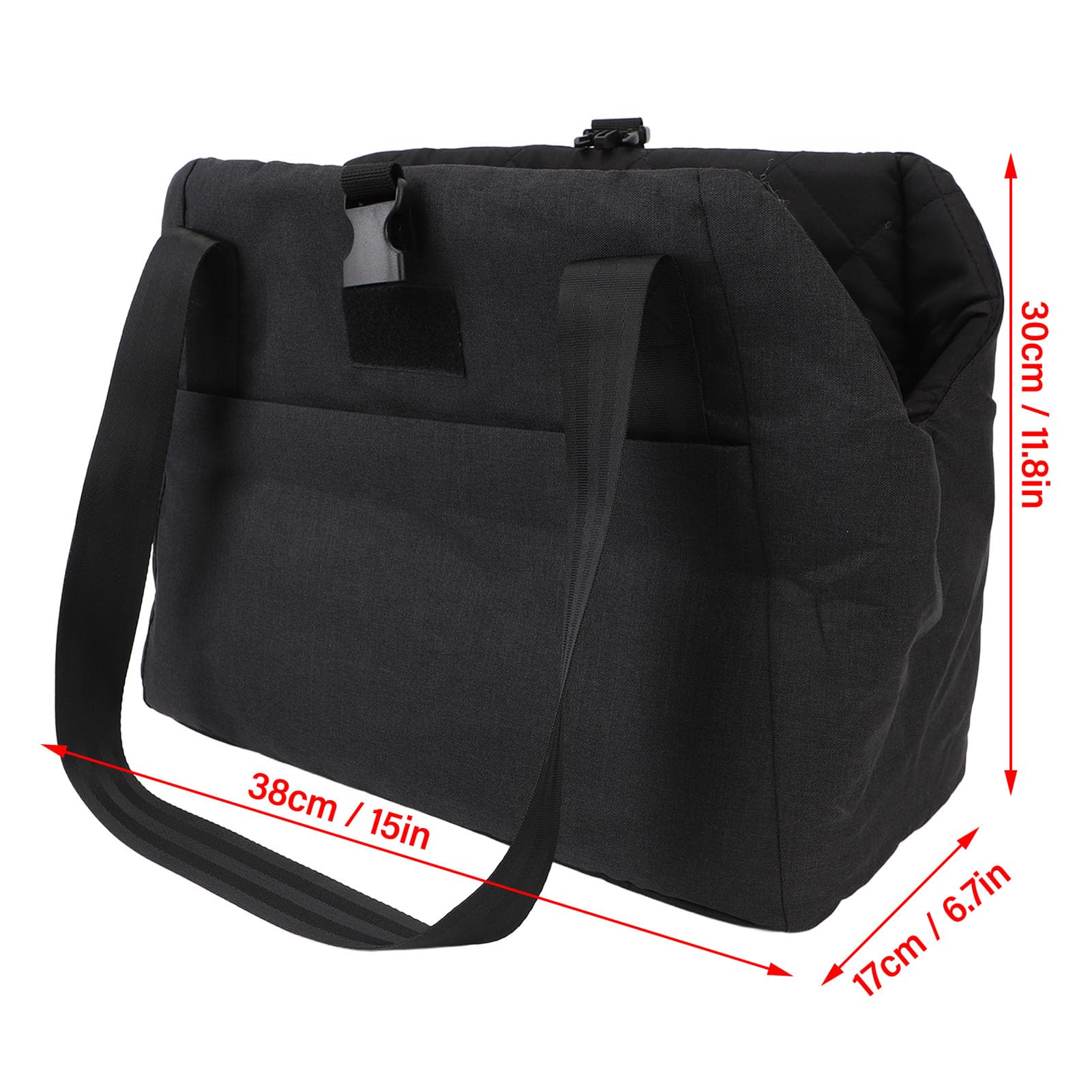 Generic Borsa Riscaldante per Animali Domestici Riscaldata, Temperatura Regolabile, Interfaccia USB, Cuscino Riscaldante per Viaggi Invernali con Animali Domestici, Nera 11,8x15x6,7 Pollici
