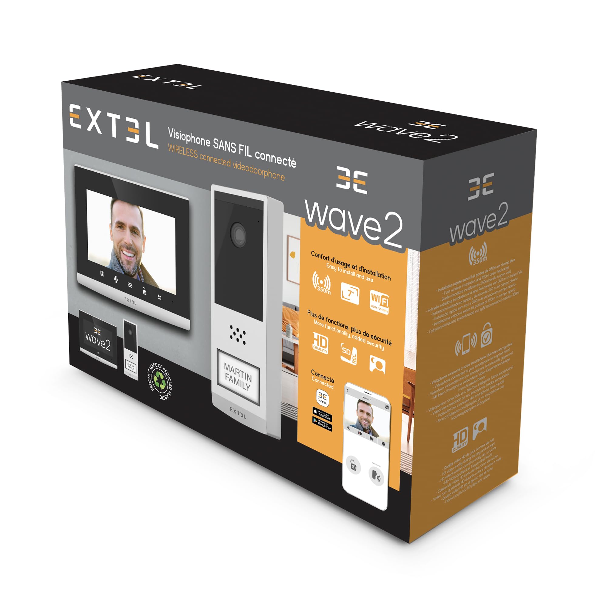 Videotelefono connesso - senza fili, a lunga portata 350 metri - Wave 2 - Extel - 720321