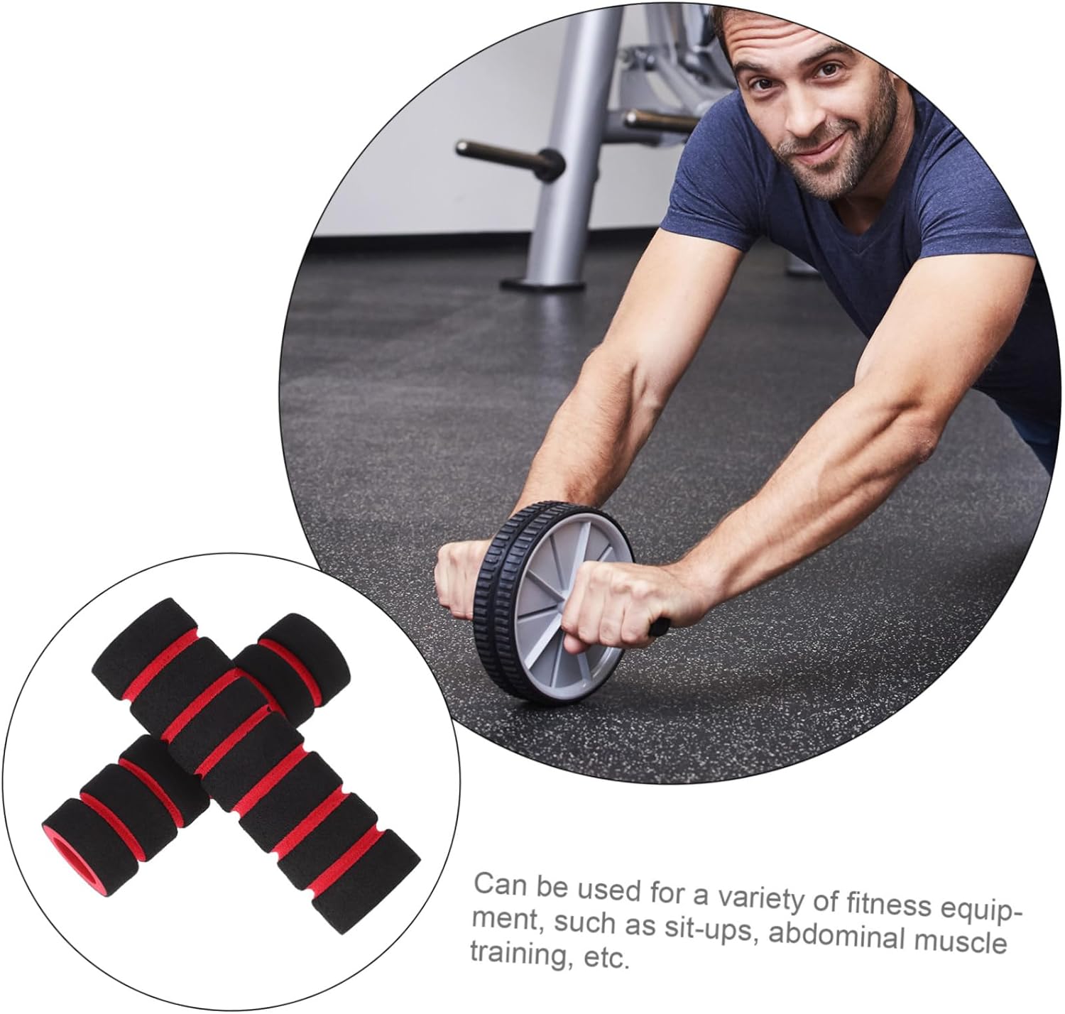 BESPORTBLE 40pcs Gym Equipment Foot Pads Leg Extension Machine Covers Sponge Roller for Legs Ab Training Machine Sleeve