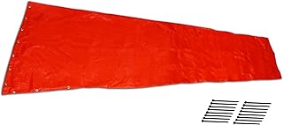 USA Made 24" X 96" High Visability Orange All Weather Replacement Windsock - Airport Windsock Corporation
