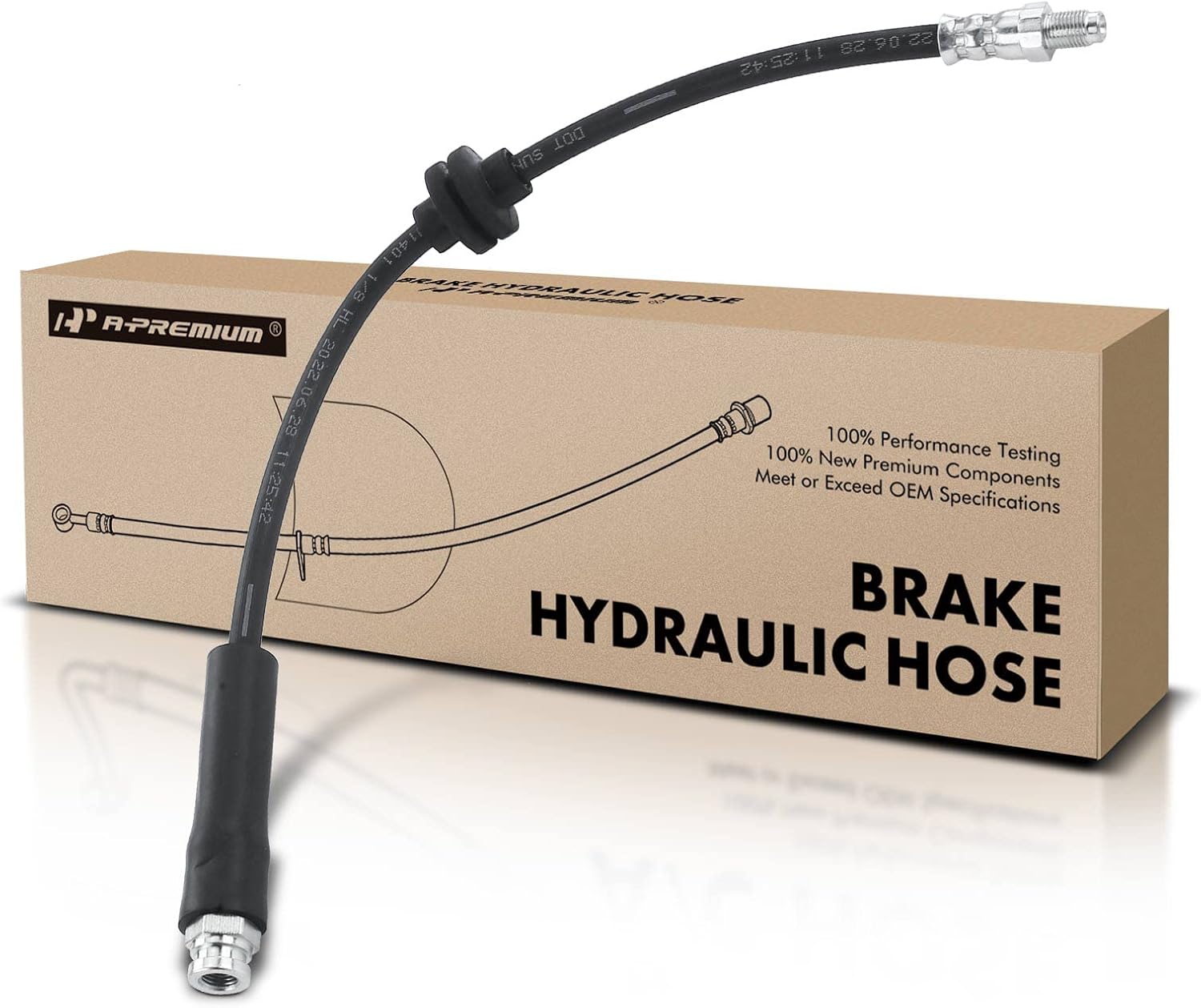A-Premium Front or Rear Side Brake Hydraulic Hose Compatible with Jeep and Fiat Models - Compass 2017-2018, Renegade 2016-2020, 500X 2016-2021