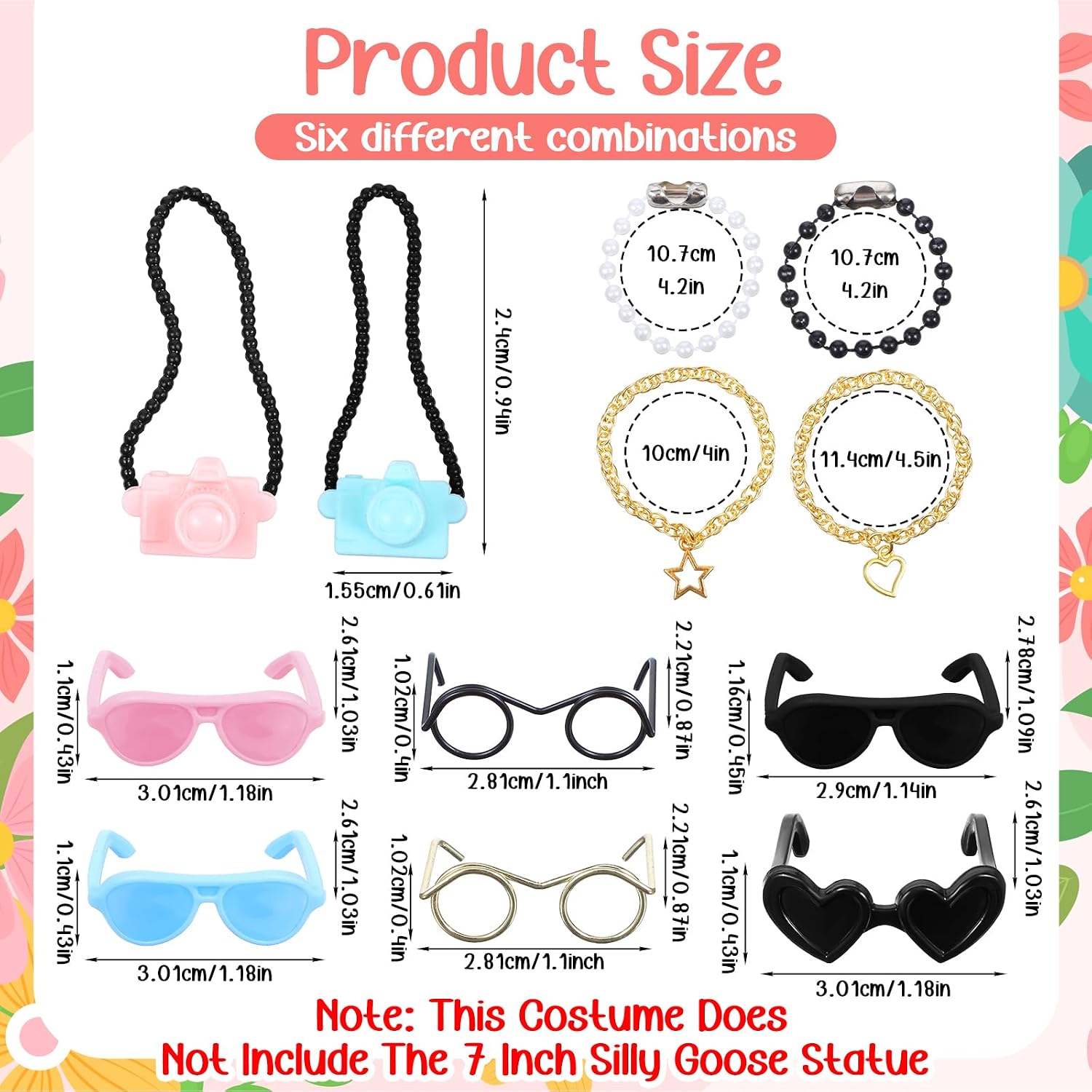 12pcs 7 Inch Desk Goose Outfits Mini Desk Goose Clothes Accessories image 2