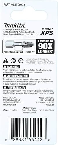 Miniatura 9 de Makita E-00773 Impact XPS #2 Phillips 2" Power Bit, 3pk