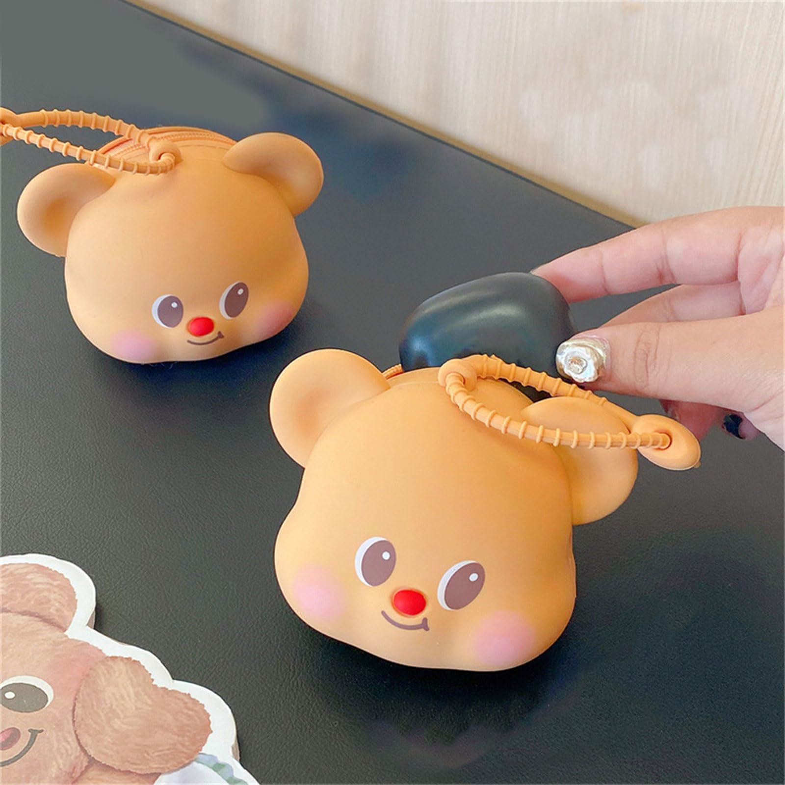 Amazon.co.jp: カートゥーン バターベア キーホルダー ソフト シリコン