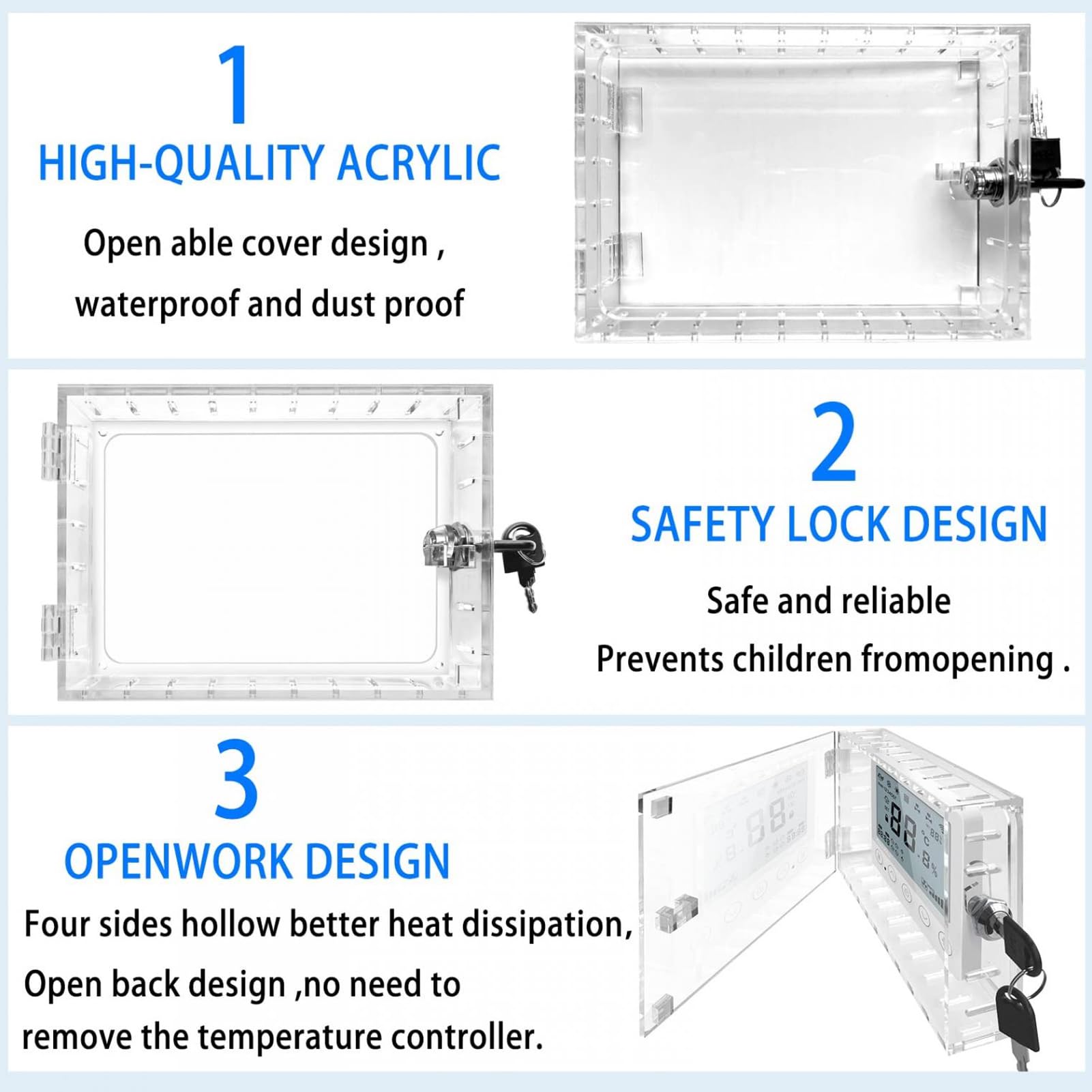 HAOHIZE Thermostat Cover with 2 Key - Image 4