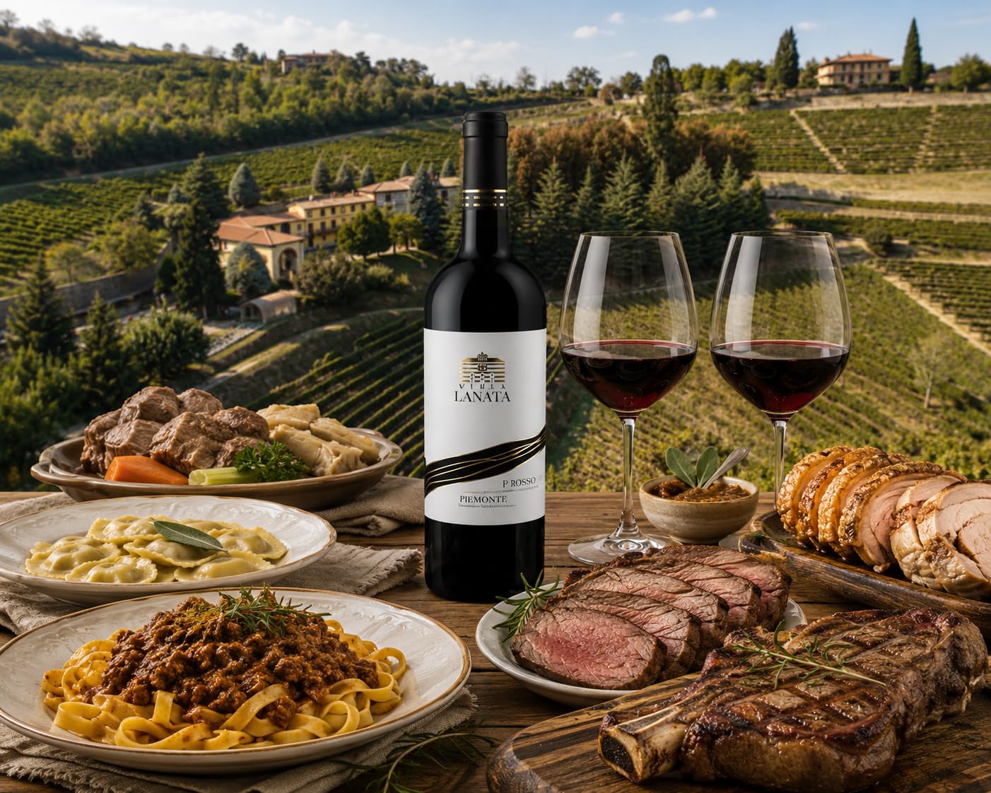 Lo Zoccolaio Langhe Chardonnay + Piemonte Rosso + Barbera d'Alba Vin Italien dans Bois Cas 3 Bouteilles x 75 cl