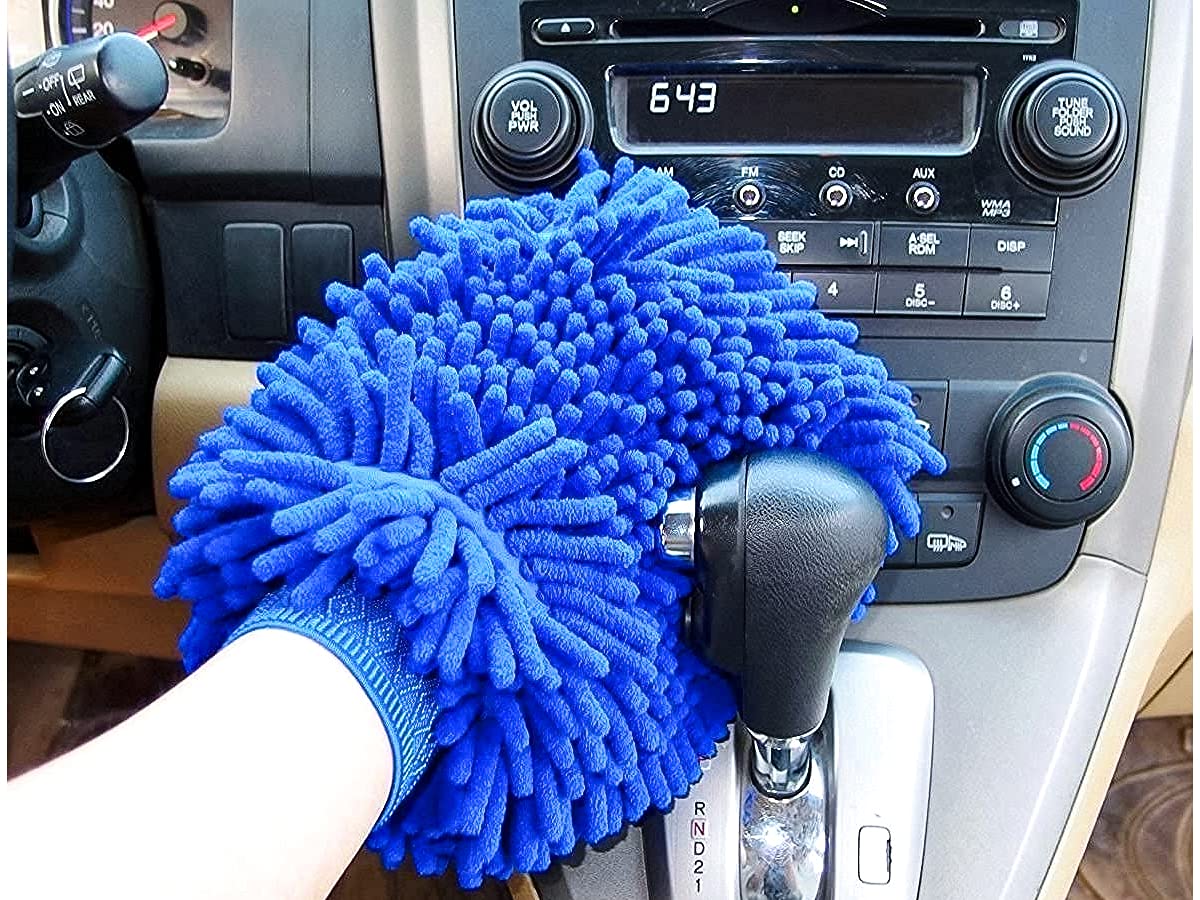 2 Guanti Lavaggio Auto In Microfibra - Antigraffio, Doppia Faccia, Polsino Elasticizzato - Foto 6