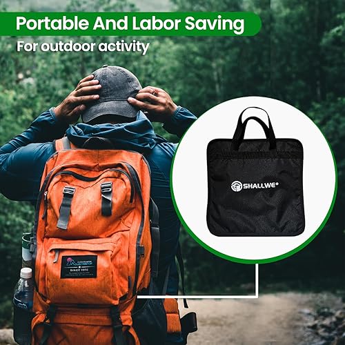 Miniatura 4 de Silla de campamento compacta y ligera de ajuste de altura para adultos, marco de aluminio resistente con patas grandes antihundimiento para