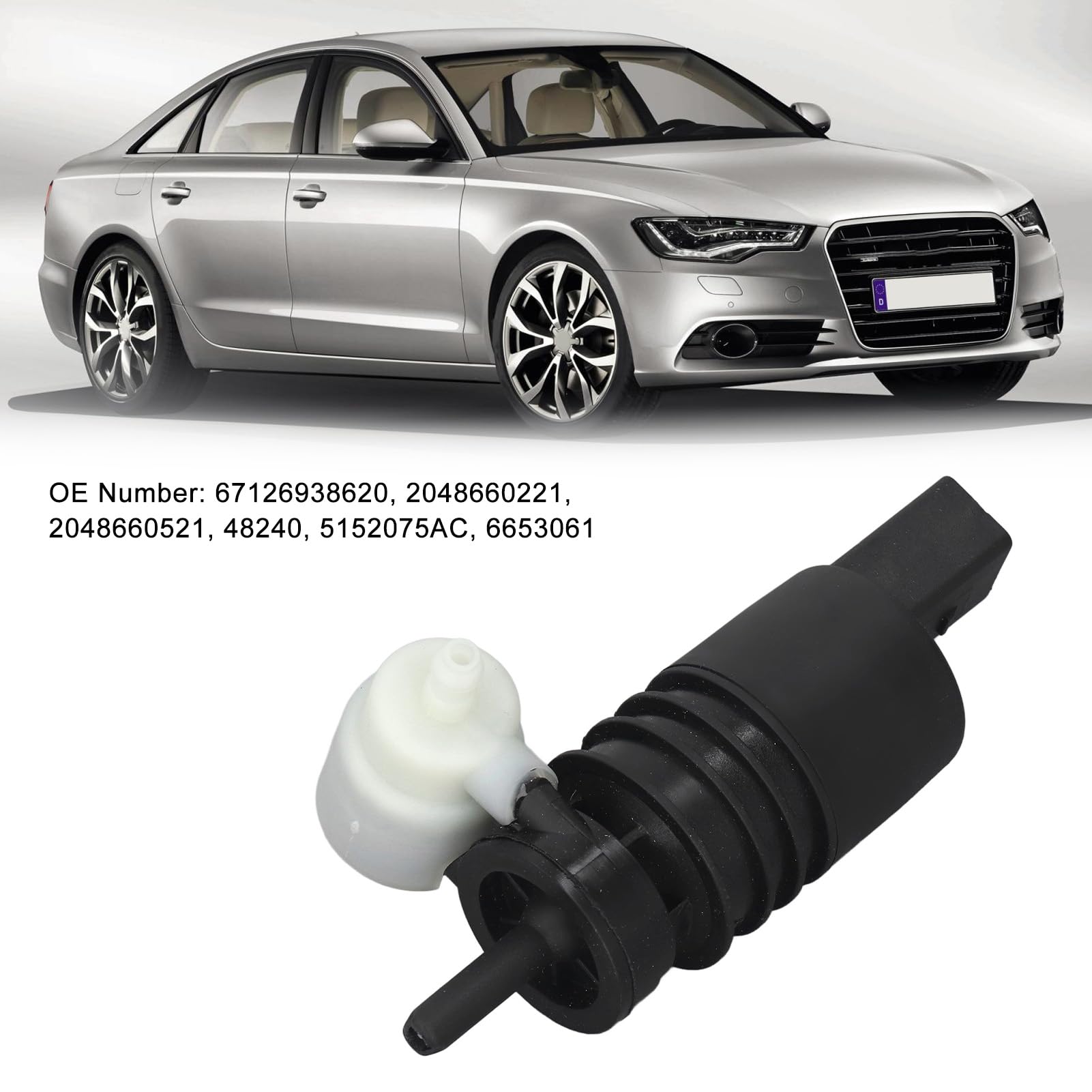 KIMISS Liquido Lavavetri, 67126938620 Pompa Lavavetri Pompa Efficiente per Lavavetri Tergicristallo per Q5