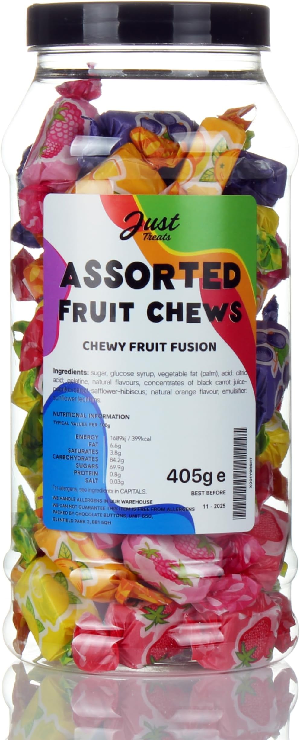 Assorted Fruit Chews Gift Jar