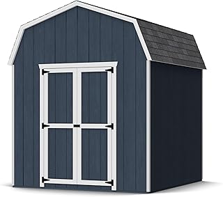 Little Cottage Co. 8x8 Value Gambrel Barn with 6 ft. Sidewalls with Floor, Outdoor Wood Storage Shed Do-It-Yourself Precut Kit