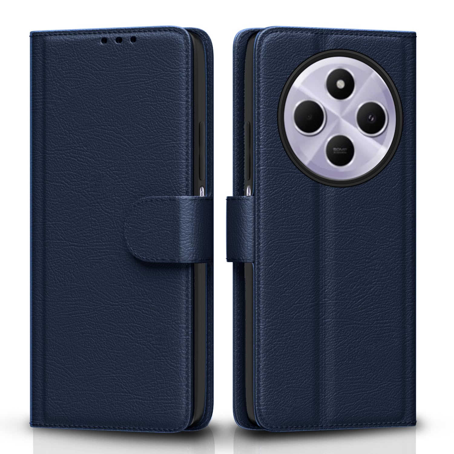 Pikkme Flip Cover for Redmi A4 5G / Redmi 14C 5G / Poco C75 5G| Leather Finish | Shockproof with Card Pockets & Wallet Stand | Ultimate Protection Case(Blue) Pikkme Flip Cover for Redmi A4 5G / Redmi 14C 5G / Poco C75 5G| Leather Finish | Shockproof with Card Pockets & Wallet Stand | Ultimate Protection Case(Blue)
