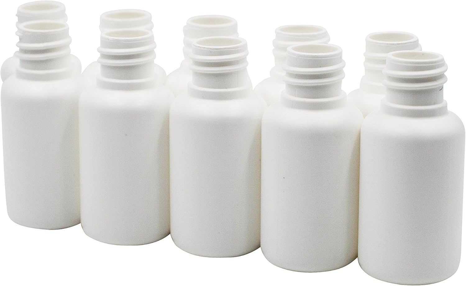 Snoot! 10-Pack 1 oz (30ml) Nasal Spray Bottle Mist Sprayer - Empty Refillable White Plastic Spray Bottles - Reusable Nasal Sprayer for Nasal Medications