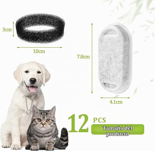 Foto 2 de 7 de Filtros de Fuente para Gatos, 24 Piezas Filtros Fuente Gatos