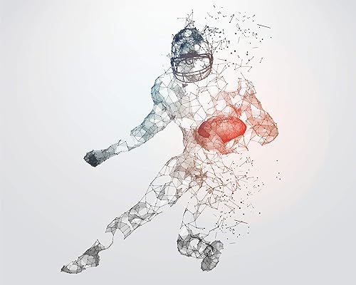 Miniatura 9 de Football Wall Art - 4 pack - Football Player Wall Decals - 0545