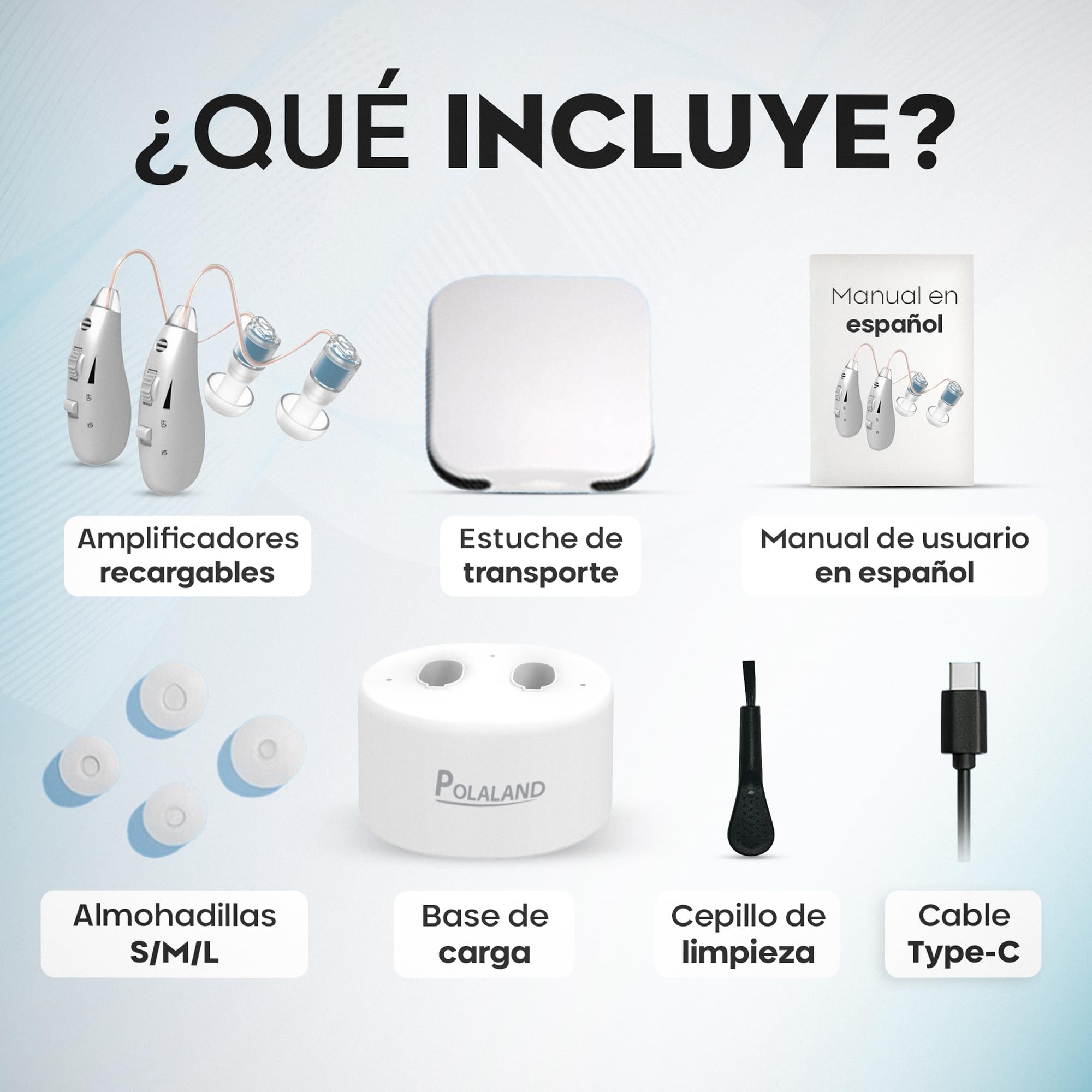 Amplificador de Sonido Personal Recargable – Diseño Retroauricular Discreto, Chip DSP, Volumen Ajustable, Uso TV y Conversación