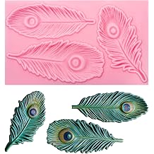 Peacock Feather Silicone Mold for Cake Decorating
