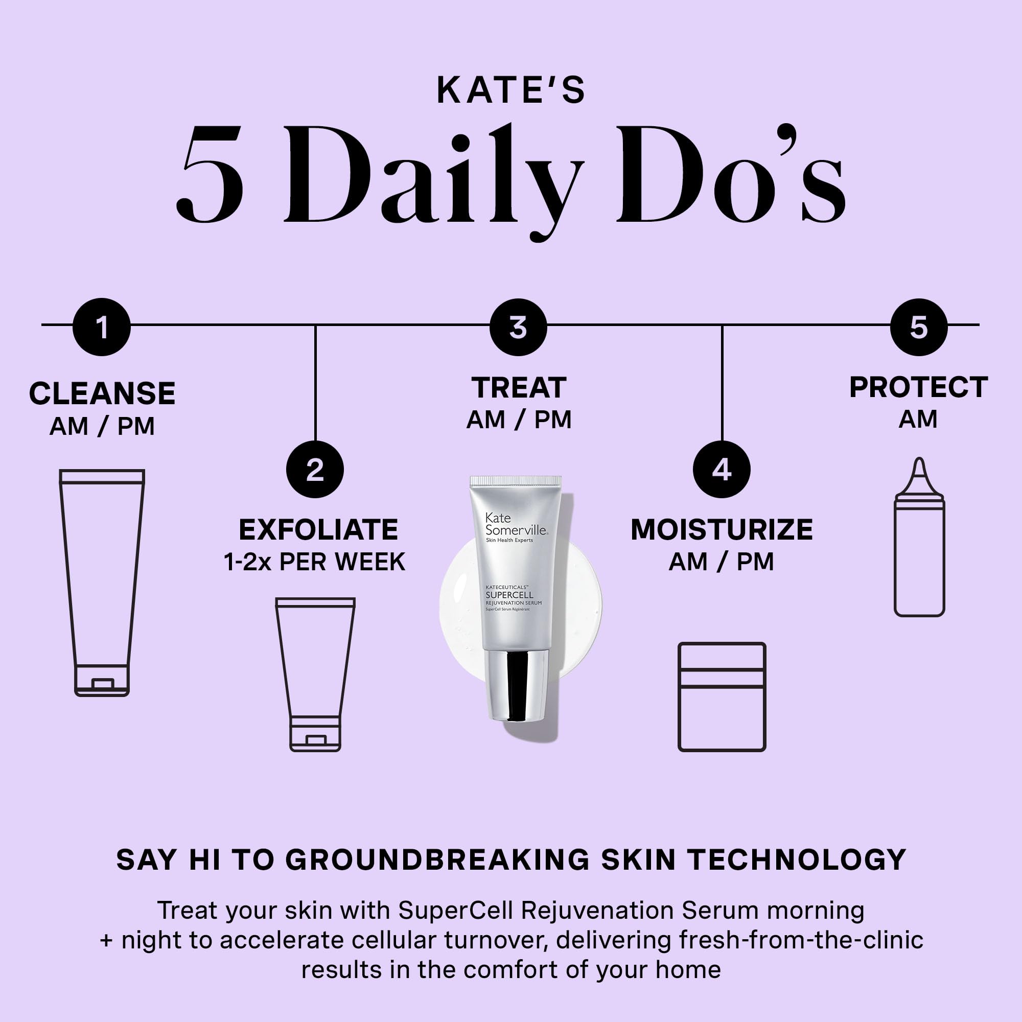 Kate Somerville KateCeuticals® SuperCell – Rejuvenation Peptide Serum to Repair Damaged Skin and Reduce Fine Lines and Wrinkles, 1 Fl Oz