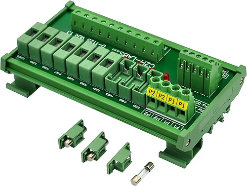Miniatura 2 de Electronics-Salon Placa del módulo de fusible de distribución de energía de 10 posiciones para montaje en carril DIN, para AC110V