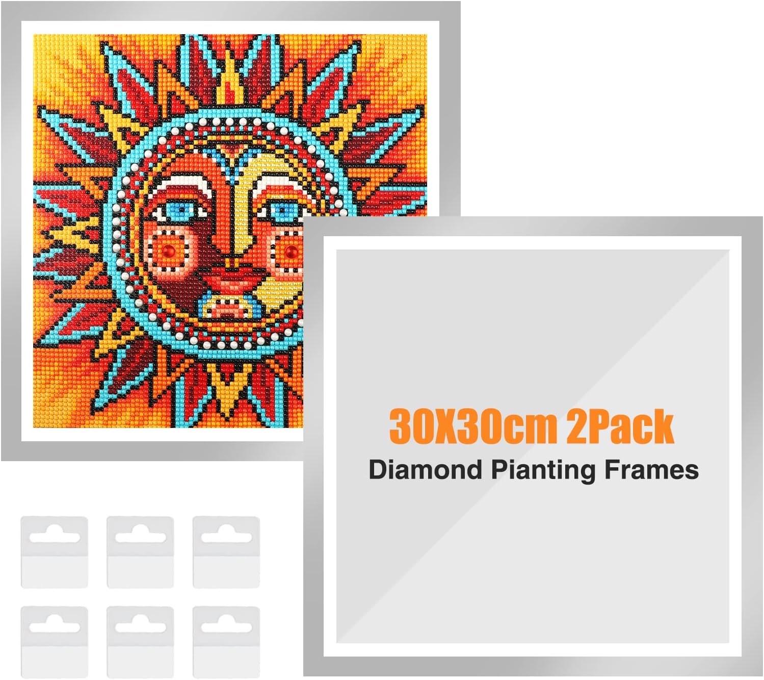 GHHKUD Upgraded 2Pack Diamond Painting Frames, Frames for 30x30cm