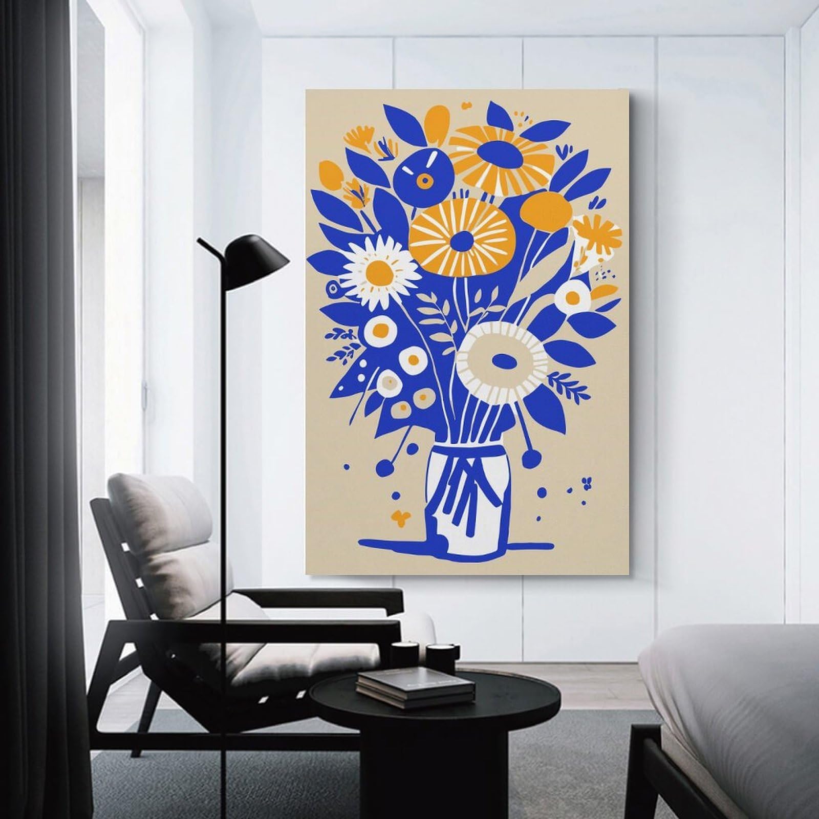 Junmoney Canvas Wall Decor Evelyn Bouquet of Flowers, 12x18inch(30x45cm), for Gallery Wall Layouts in Home Or Office, Home Wall Art for Statement Displays