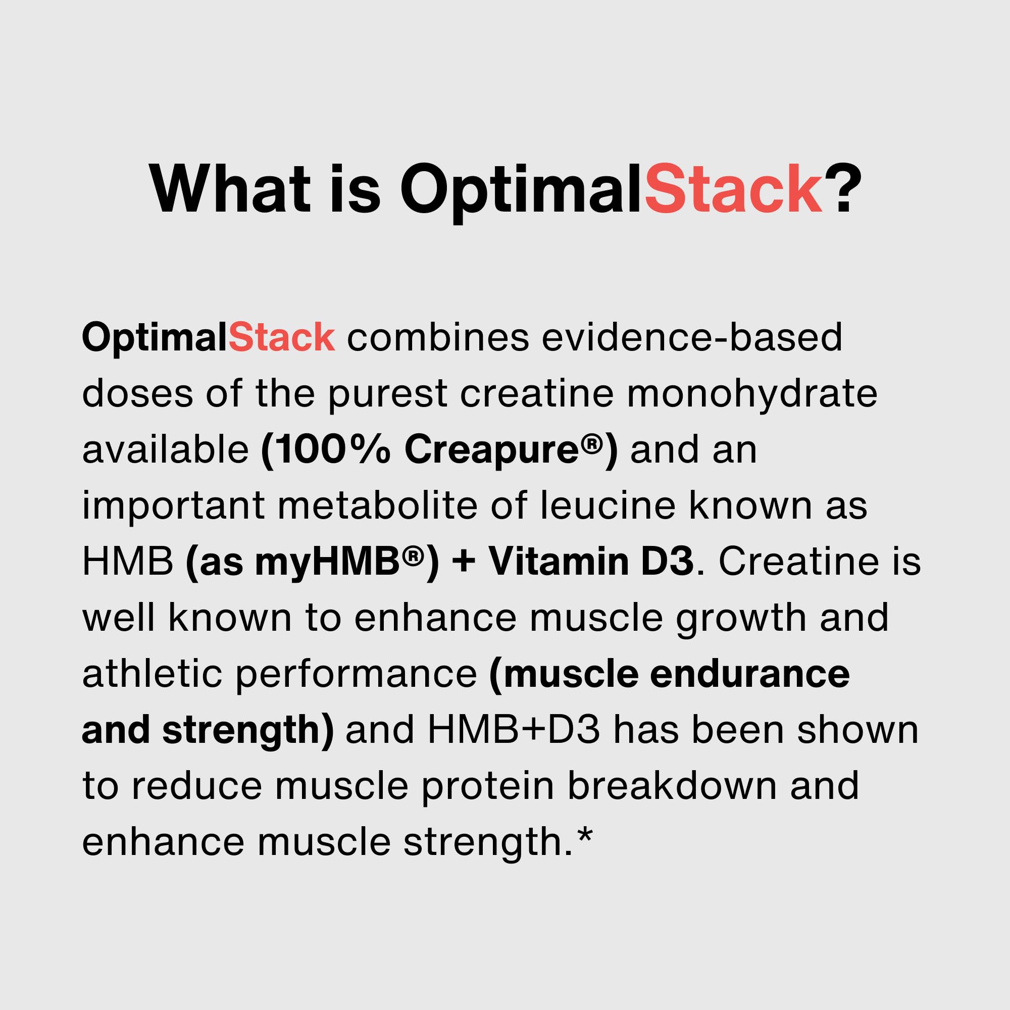OptimalAmino OptimalStack | Creatine, HMB & Vitamin D3 Stack | 30 Servings — Amazon image 5