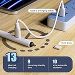 DIGIROOT Fast Charge iPad Pencil for Apple with Palm Rejection Tilt Sensitivity for 2018-2026 Stylus Pen for iPad 6/7/8/9/10/11, iPad Air 3/4/5/M2/M3, iPad Pro 11"/12.9"/M4, (Creamy White)