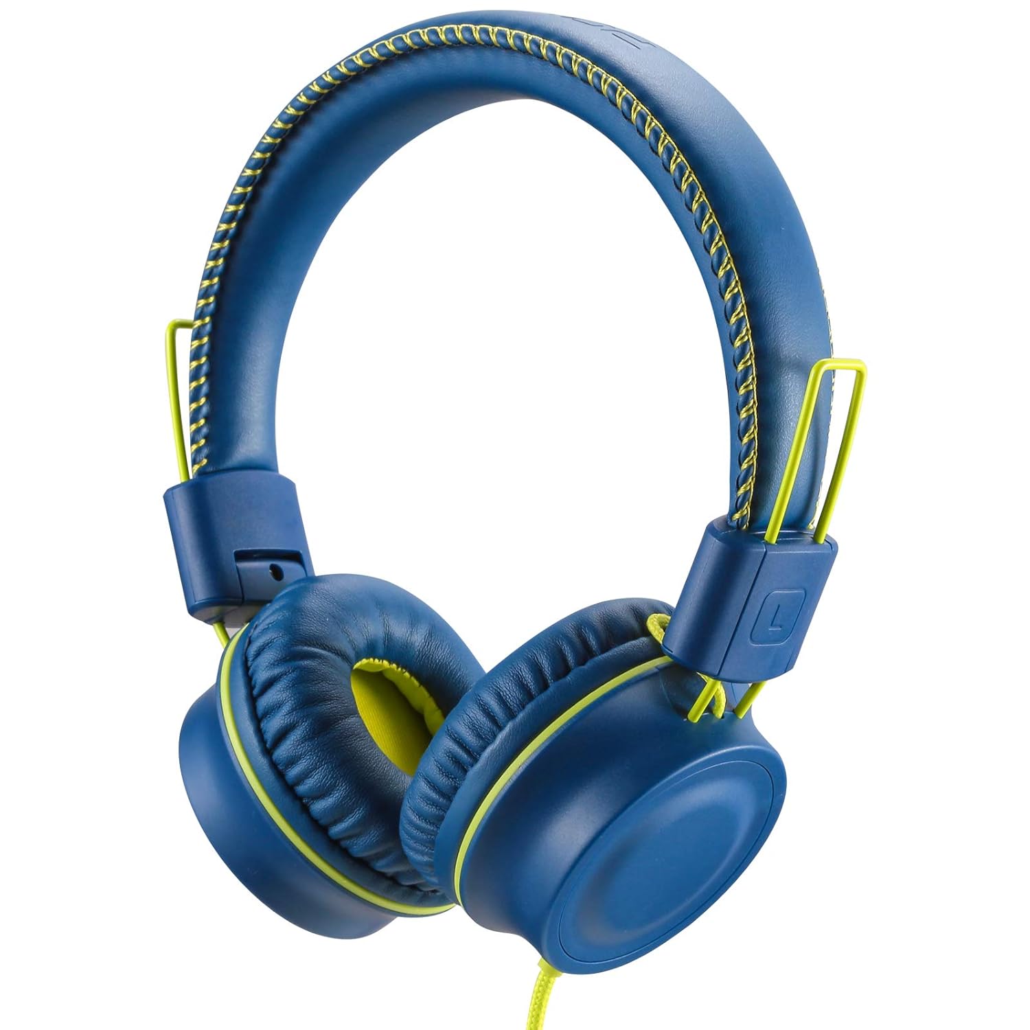 POWMEE M2 Kids Headphones Wired Headphone for Kids Foldable Adjustable Stereo Tangle-Free 3 5MM Jack Wire Cord On-Ear