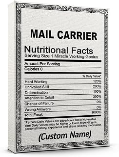 Custom Name Mail Carrier Definition Canvas Wall Art, Mail Carrier Quotes Print Poster for Office Decoration Living Room, Bedroom 13AZ1561