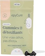 EPYCURE - Sugar-free Detoxifying Gummies - Fight against Weightgain, Fatigue, Skin Problems & Digestion - 100% Natural - Artichoke, Chicory, Spirulina - 15 Days - Vegan - Made in France