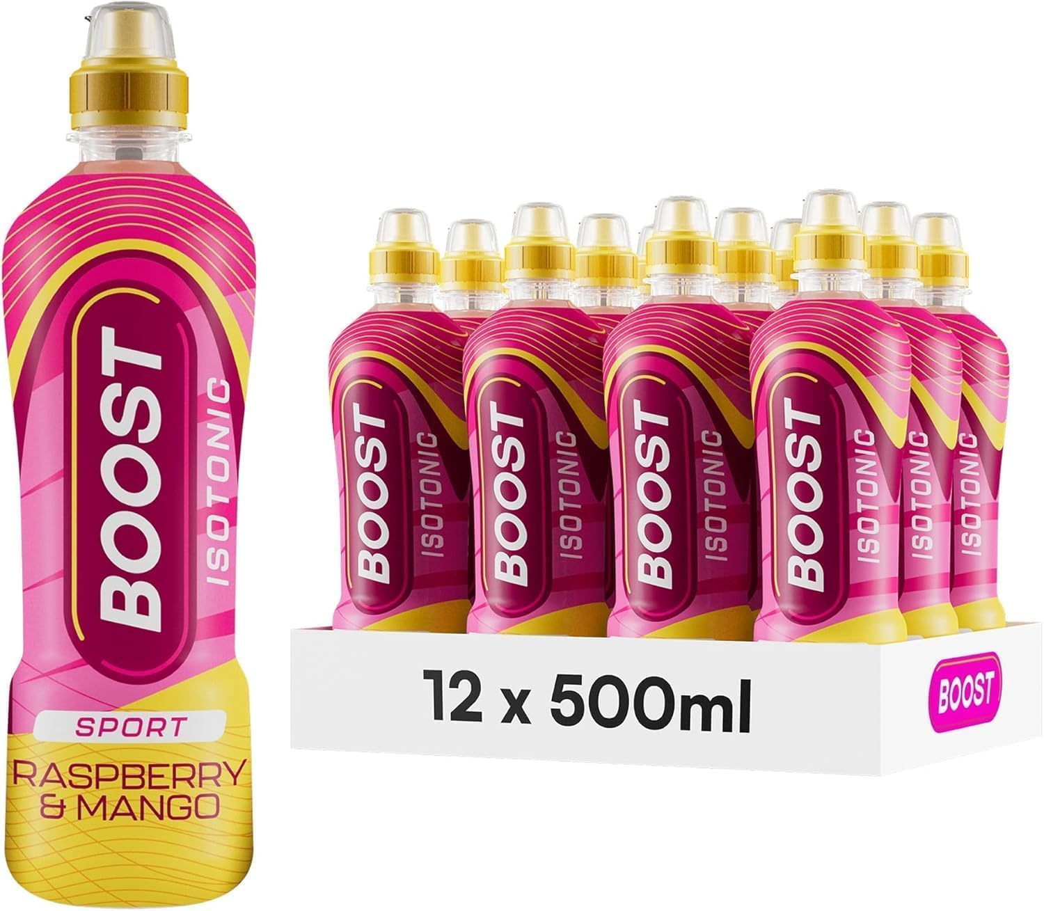 Boost Sports Drinks Raspberry & Mango, 12 X 500ml