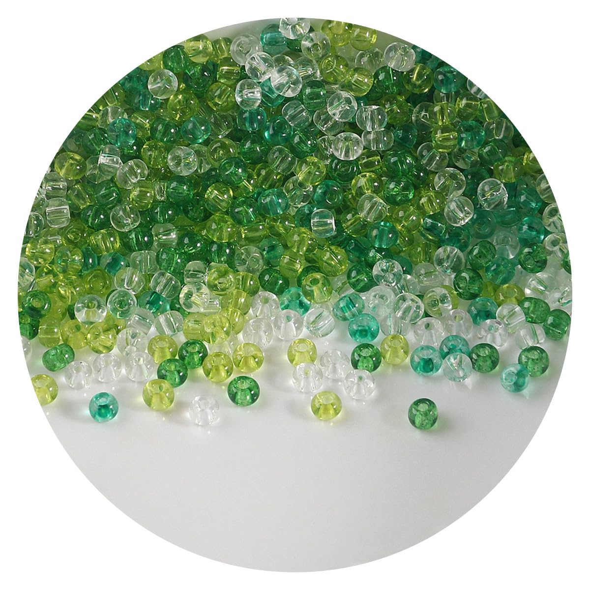5400 Perles De Rocaille en Verre De 4 Mm, Petites Perles Rondes pour Loisirs Créatifs, Mini Perles D'espacement pour Boucles d'oreilles, Colliers, Bracelets Et Création De Bijoux