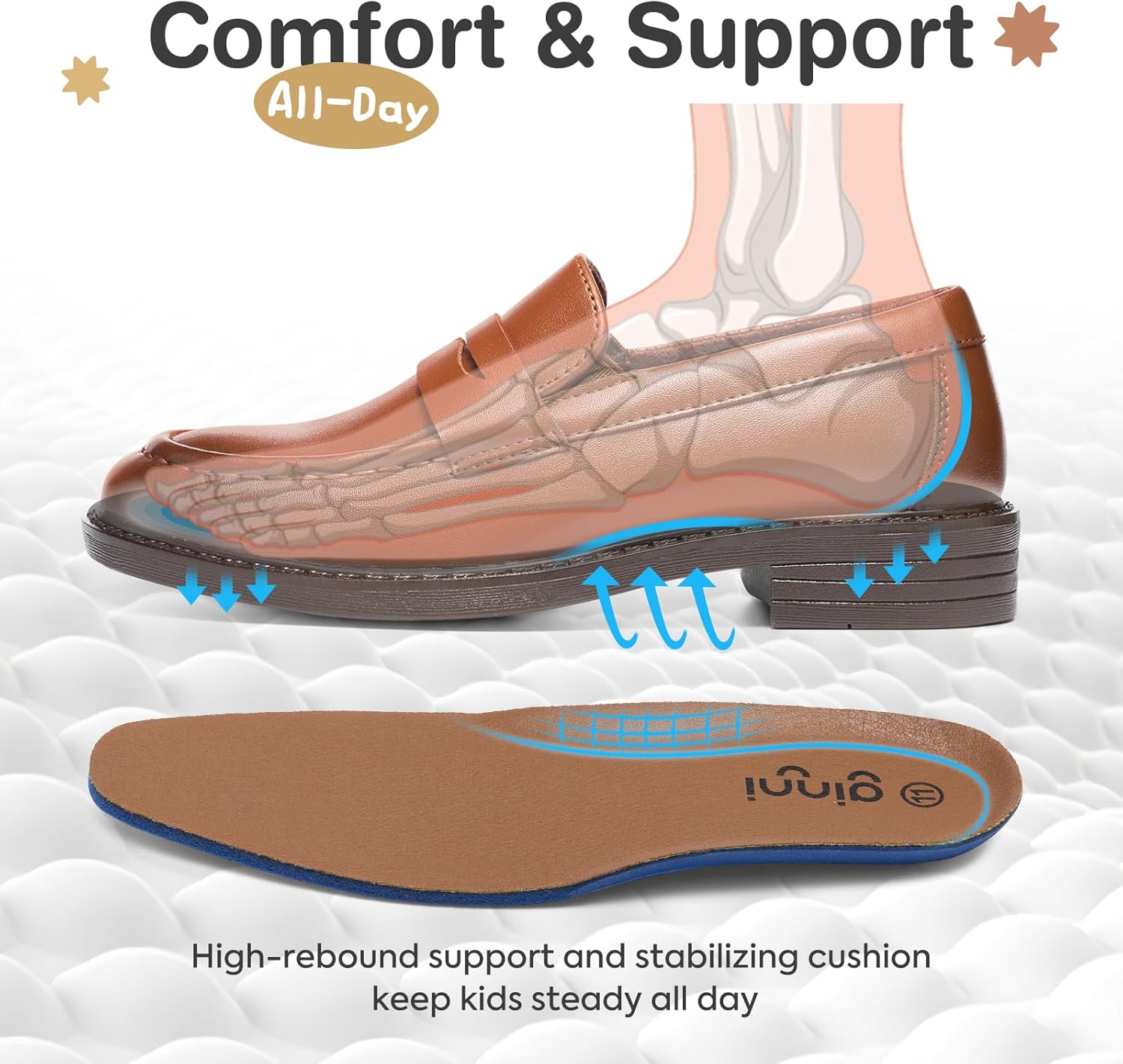 GINNI Boys Dress Shoes Slip-On Loafers Comfortable Lightweight Wedding Church Shoes for Toddler/Little Kid/Big Kid - Image 5