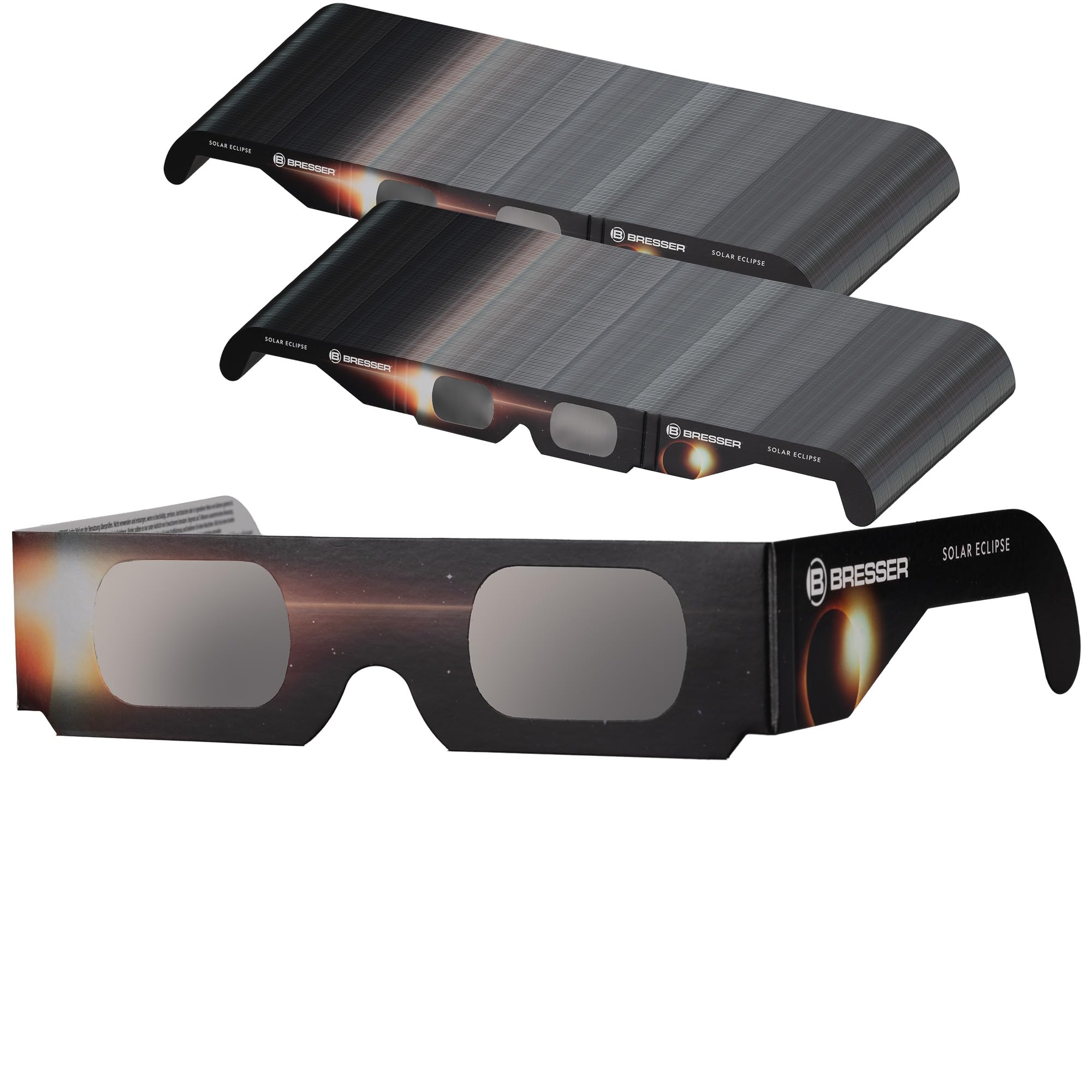 BRESSER Lunettes Eclipse Solaire certifiée CE ISO 12312-2 lot de 1000