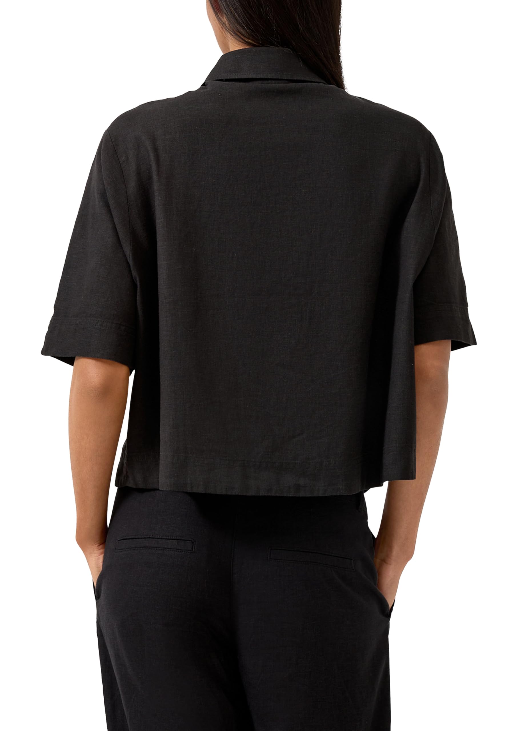 s.Oliver Kurzarm-Bluse aus Leinenmix