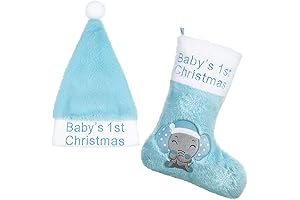 Adorable Baby's First Christmas Elephant Stocking Set