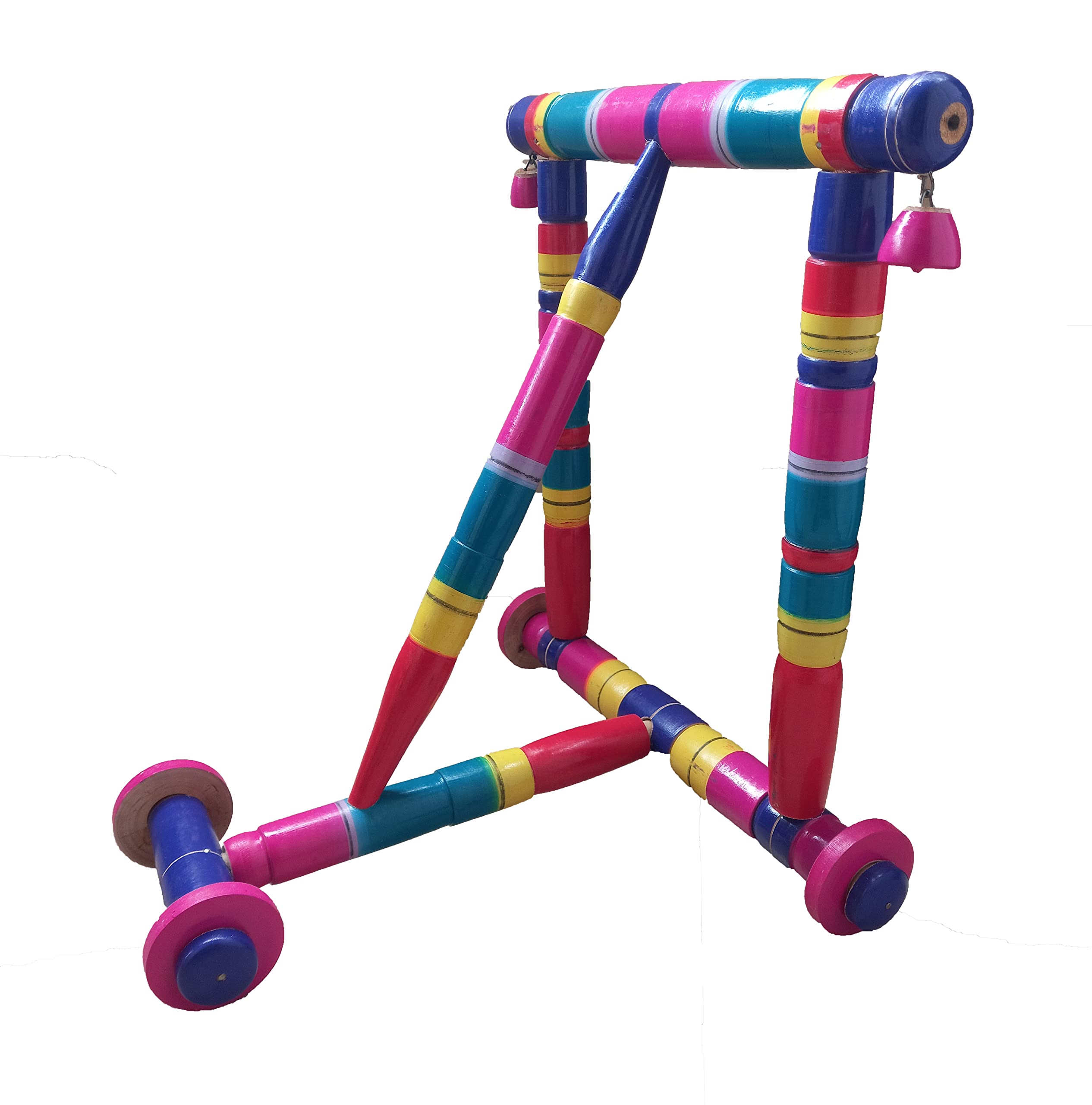 Buy BebeeMall Wooden Walker for Baby (Traditional) /Nadai Vandi/ Wooden