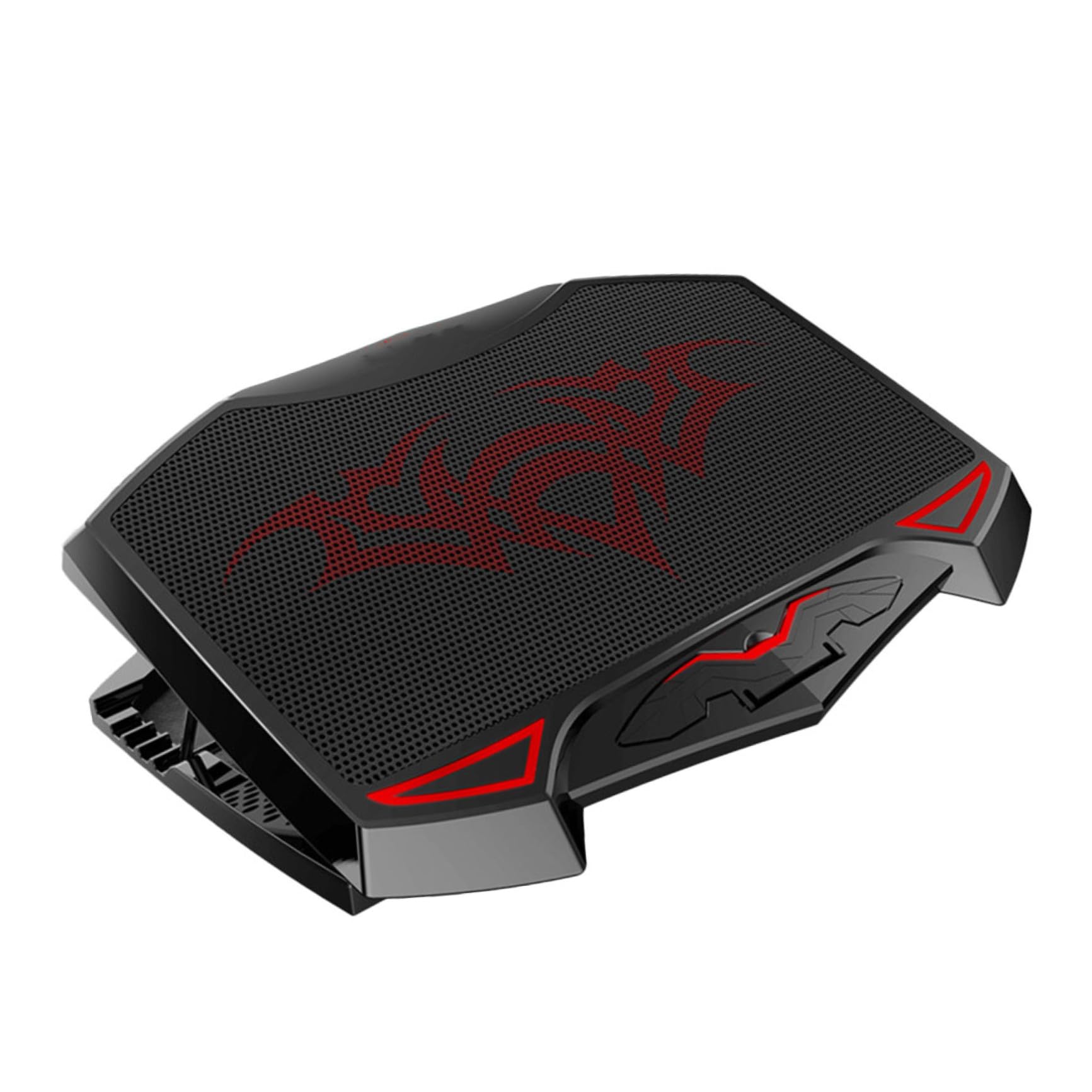 SHINEOFI Base de Refroidissement pour Ordinateur Portable à 3 Ventilateurs, 2 Ports USB, 5 Angles Réglables, Métal Noir, Silencieuse, Support Stable