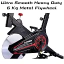 Kobo 6 Kg Flywheel Exercise Spin Bike with Steel Wheel (IMPORTED) Black gallery image