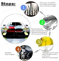 Vista 6 de 2 calcomanías de vinilo para faros delanteros, rayas de monstruo, para autos deportivos, SUV, camioneta, ventana, motocicletas, etc. (rosa)