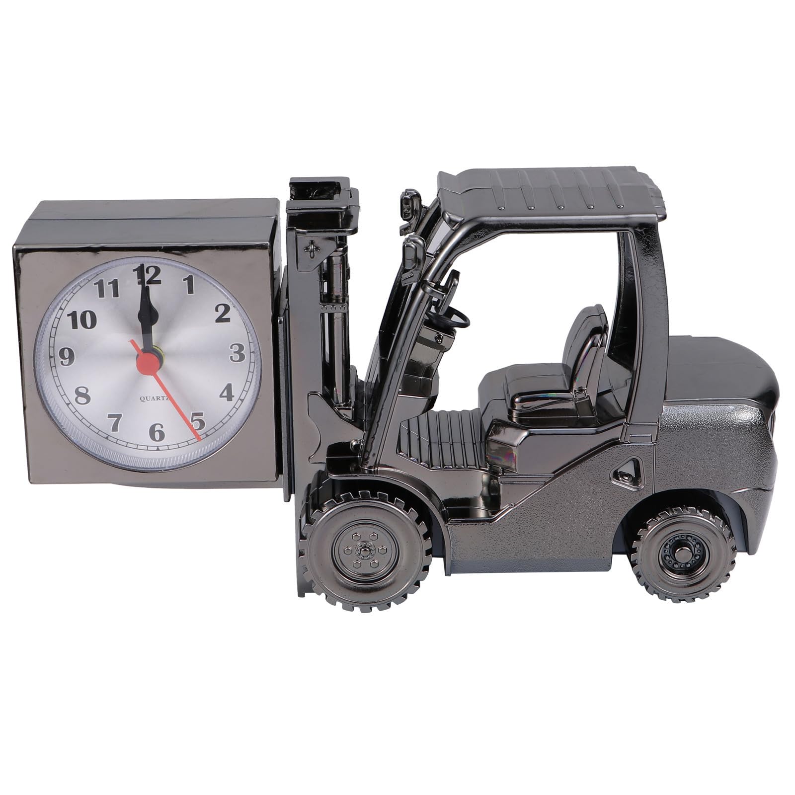 Reloj de mesa adorno estilizado con alarma sonora clara y estructura ligera de plástico